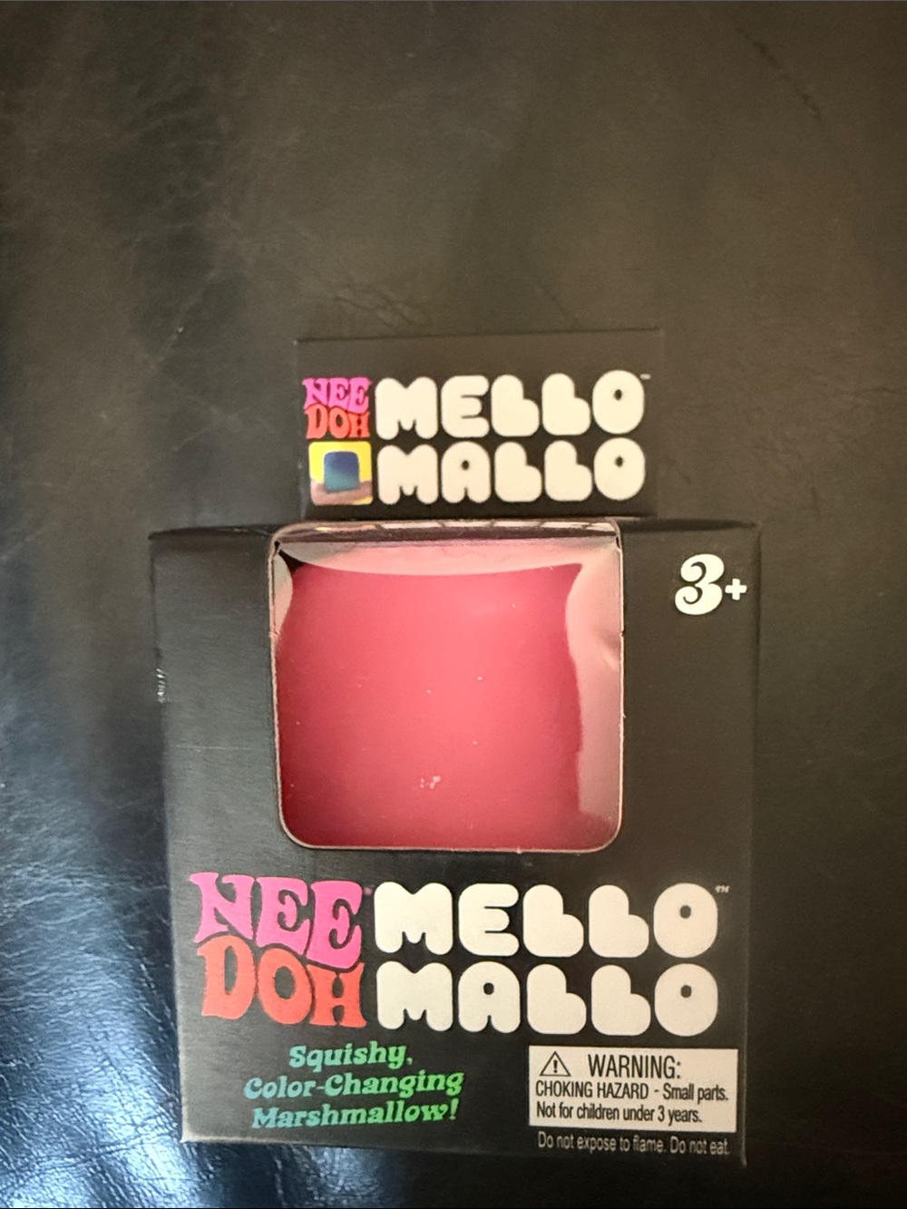 New Authentic Needoh Mello Mallo Pink Color-Changing Squishy Stress Ball